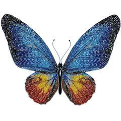 miniart crafts Blue Butterfly Satijn 40×40