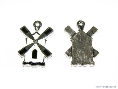 Molen, 29x20mm, wit-zwart