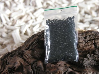 Rocailles, 2mm, zwart