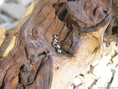 Knijpkralen, 4mm, zilverkleur