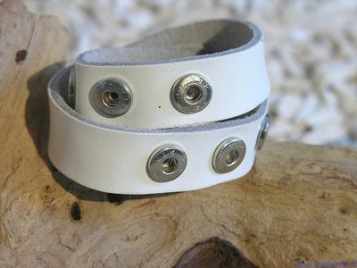 Easy Button armband, 40cm, wit