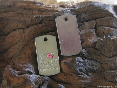 Hello Kitty, metalen plaatje