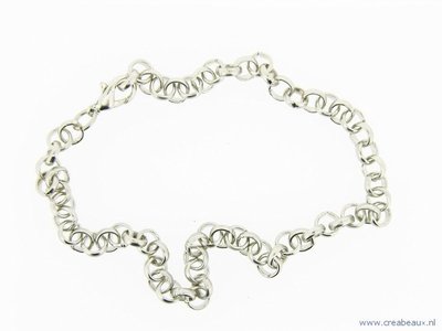 Armband, 25cm, zilverkleur