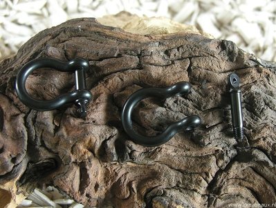 Harpbeugel, 28x22mm, zwart