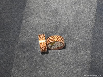 Washi tape hotfoil copper, 15mm, driehoek