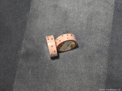 Washi tape hotfoil gold, 15mm, vierkantjes