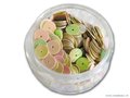 Pailletten rond, 6 mm. 500st. licht abrikoos