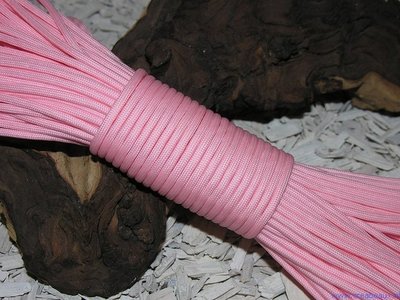 Paracord 550 Glow in the Dark, 4mm, roze