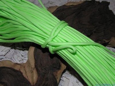 Paracord 550 Glow in the Dark, 4mm, groen