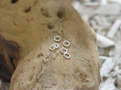 Ringetjes (1.0mm dik), 5mm, zilverkleur