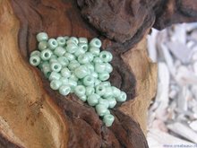 Rocailles 6/0, 4mm, mintgroen