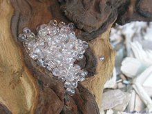 Rocailles 6/0, 4mm, licht perzik AB transparant