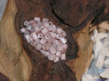 Rocailles buggles 6/0, 4mm, antiek roze diamond