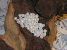 Rocailles 6/0, 4mm, wit AB