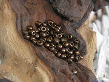 Rocailles 6/0, 4mm, donker bruin metallic