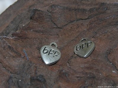 BFF, 10x12mm, zilverkleur