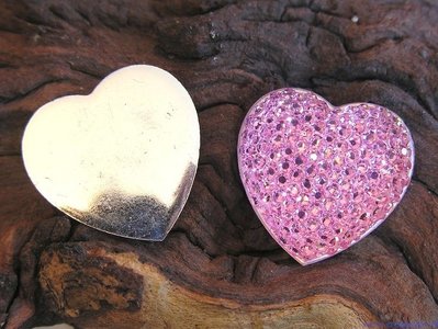 Hart, 23x23mm, roze