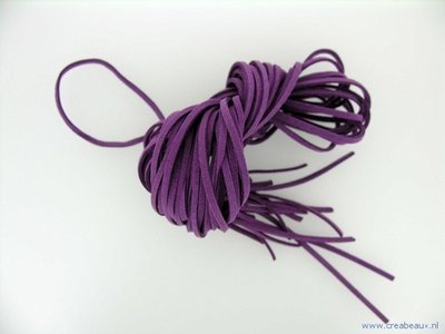 Veter imit. suede, 3mm, paars