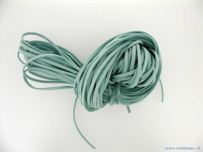 Veter imit. suede, 3mm, mintgroen