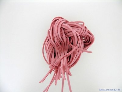 Veter imit. suede, 3mm, roze