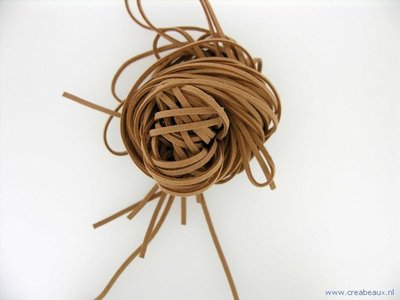 Veter imit. suede, 3mm, karamel