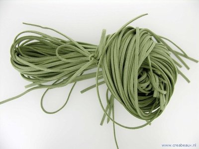 Veter imit. suede, 3mm, mosgroen