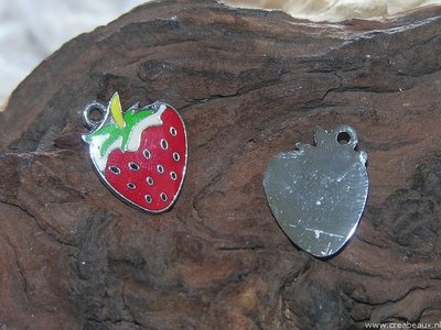 Aardbei, 20x20mm, rood