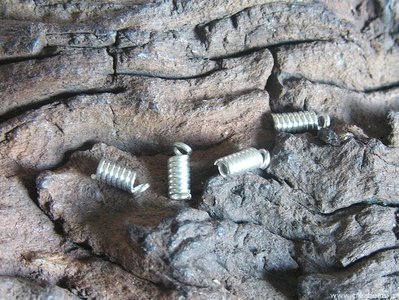 Veterklemmetjes, 7x3mm, zilverkleur