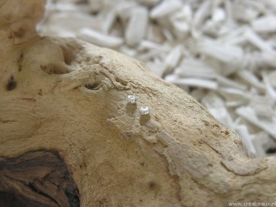 Knijpkraalverberger, 4mm, zilverkleur