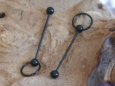 Nietstift met afneembare bol, 48x13mm, zwart