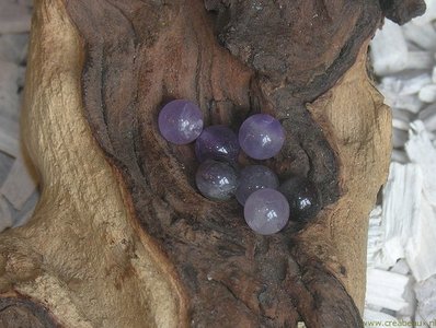 Natuursteen met halfgeboord gat, 8mm, Lilac Amethyst