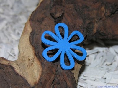 Bloem, 45x45mm, blauw