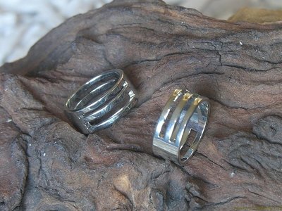 Vingerring 19x8mm, zilverkleur