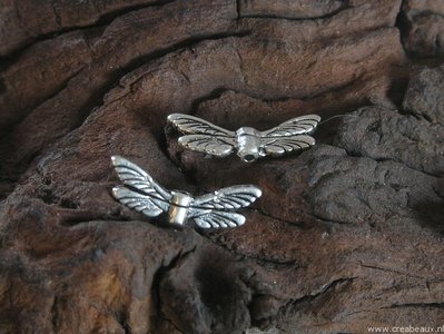 Vleugeltjes, 20x7mm, zilverkleur