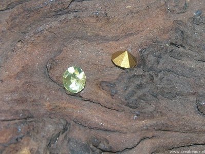 Similisteen kristal SS30, 6,4mm, jonguil