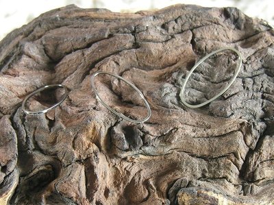 Ovalen ring, 30x15mm, nikkelkleur