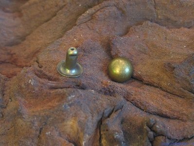 Studs, 6mm, nikkelkleur