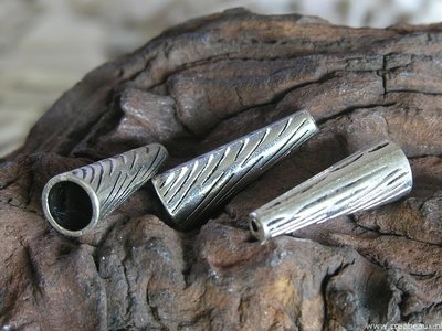 Kapje, 28x10mm, oudzilverkleur