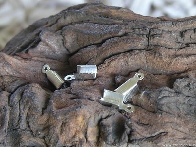 Veterklemmetjes, 12x5mm, zilverkleur