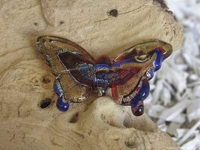 Vlinder Italian Style, 62x40mm, blauw