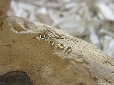 Hoefijzertjes, 5x4mm, goudkleur