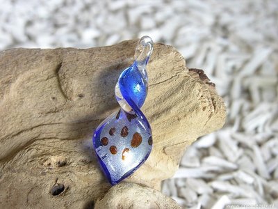 Twist, 58x23mm, blauw-zilverkleur-bruin