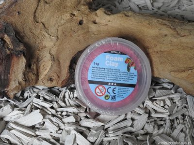 Foam Clay Metallic, 14 gram, rood