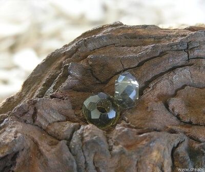 Pandora facet geslepen, 13x8mm, black diamond