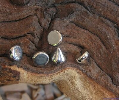 Studs metal look, 8mm, zilverkleur