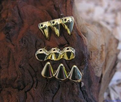 Studs, 15x28mm, licht goudkleur