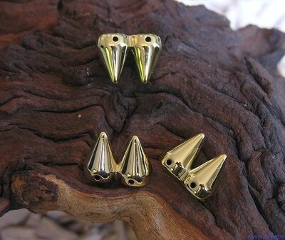 Studs, 15x20mm, licht goudkleur