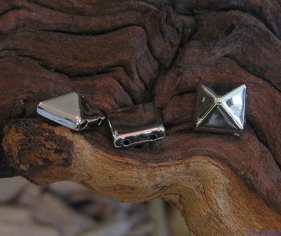 Studs, 10x6mm, zilverkleur