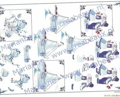 Marianne Design knipvel 1202, Dutch Design Tegeltjes